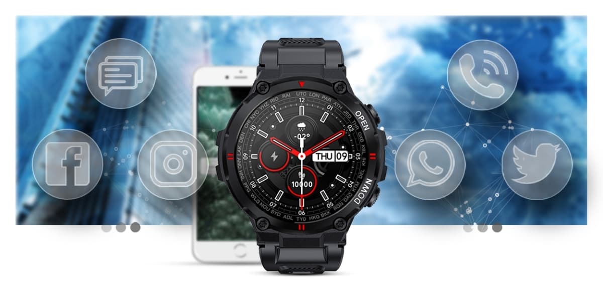 Smartwatch GIEWONT Focus SmartCall GW430-1 - Carbon