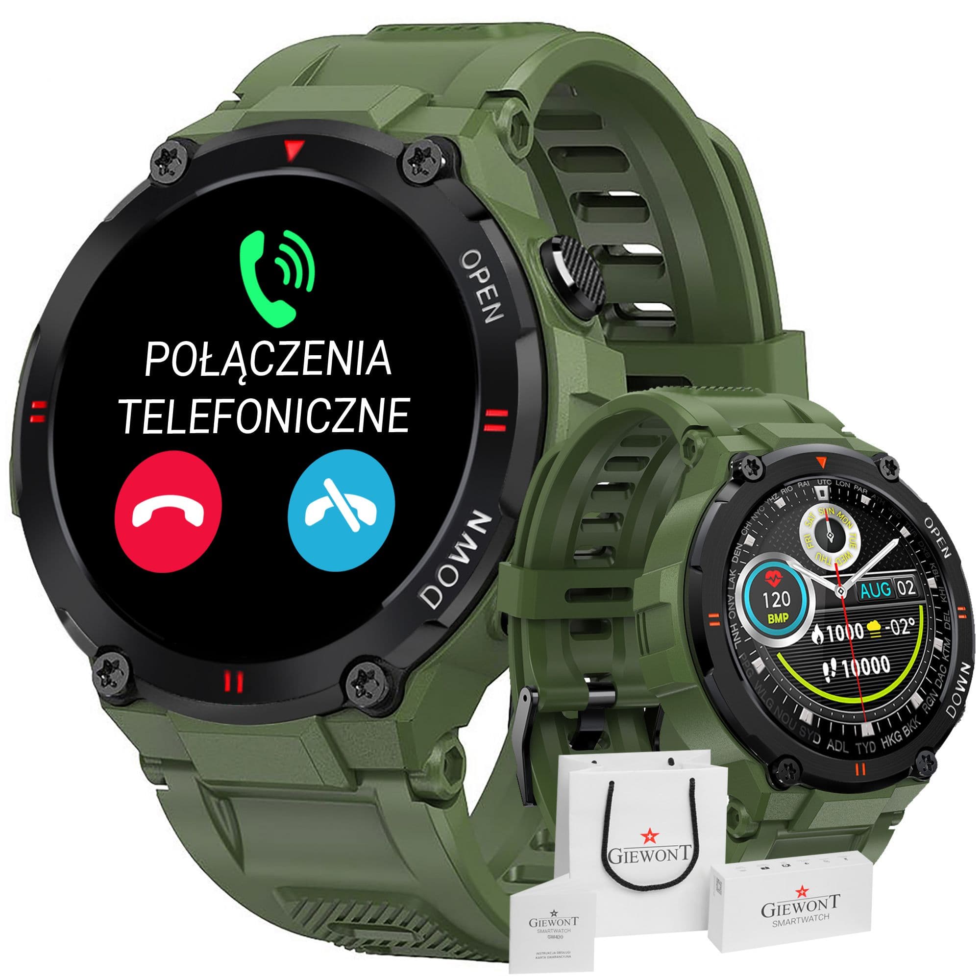Smartwatch GIEWONT Focus SmartCall GW430-3 - Forest