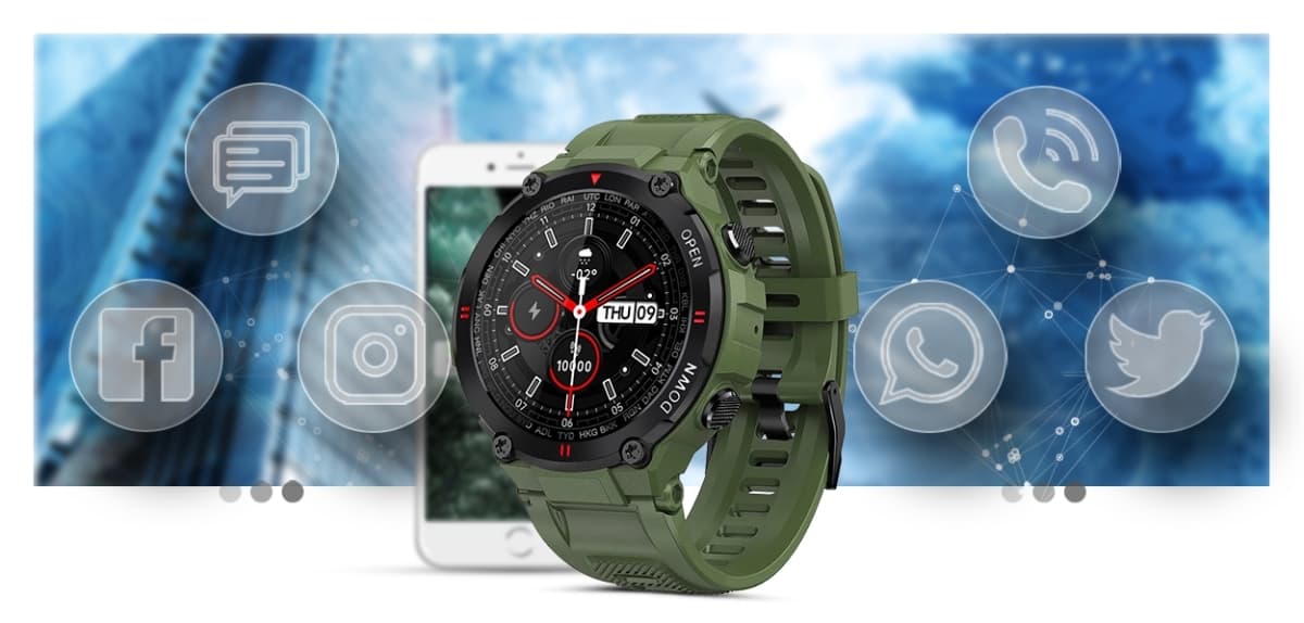 Smartwatch GIEWONT Focus SmartCall GW430-3 - Forest